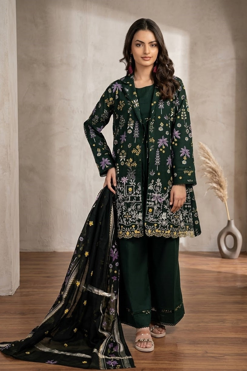 Bareeze Embroidered Khaddar Unstitched 3pc