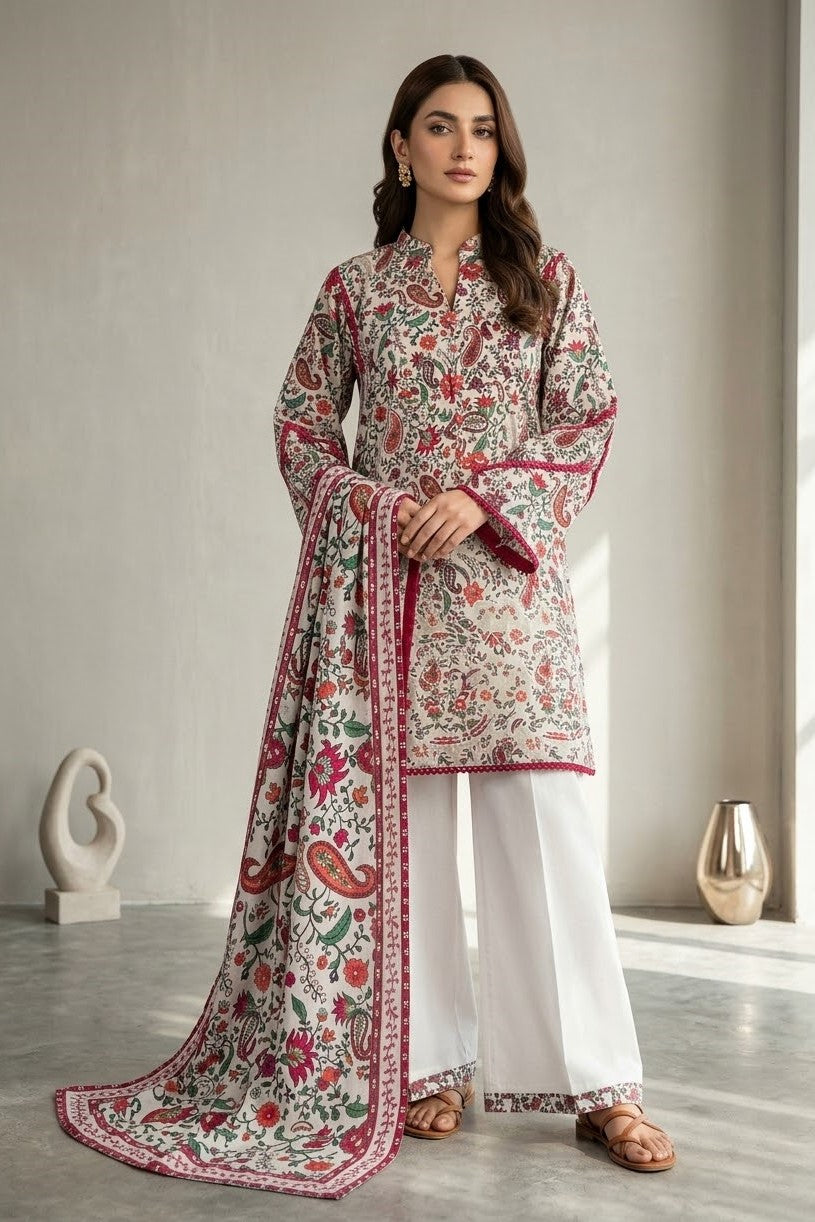 Bareeze Embroidered Khaddar Unstitched 3pc