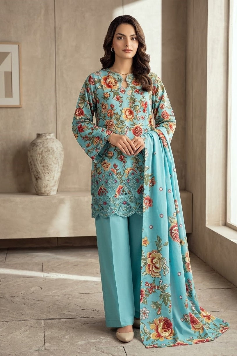 Bareeze Embroidered Khaddar Unstitched 3pc