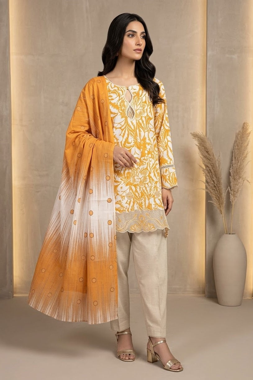 Bareeze Embroidered Khaddar Unstitched 3pc