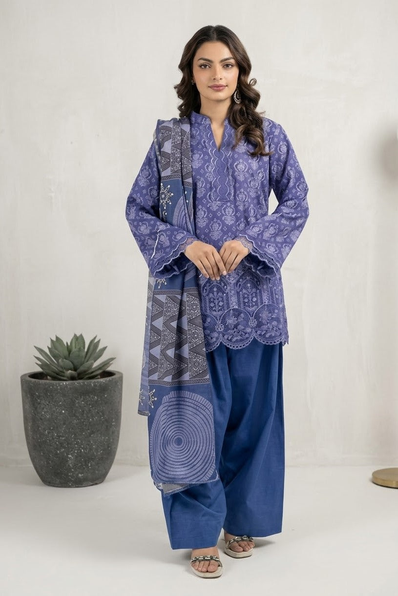 Bareeze Embroidered Khaddar Unstitched 3pc