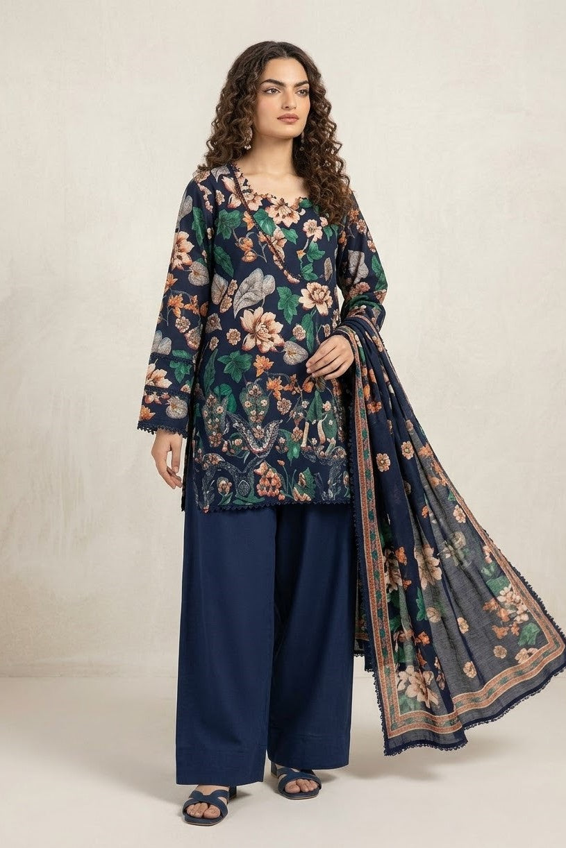 Bareeze Embroidered Khaddar Unstitched 3pc