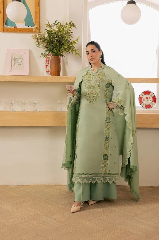 Mahnur Fiona Unstitched Embroidered Luxury 3pc