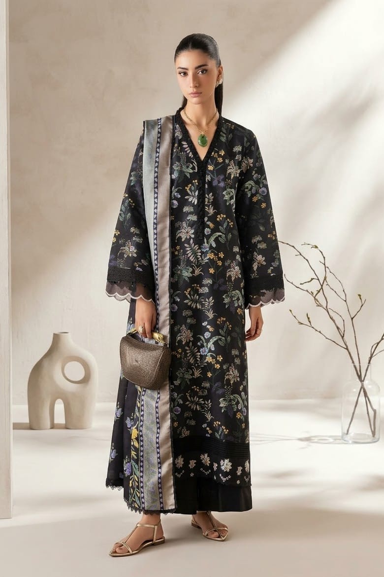 RajBari Raha Unstitched Embroidered Luxury 3pc