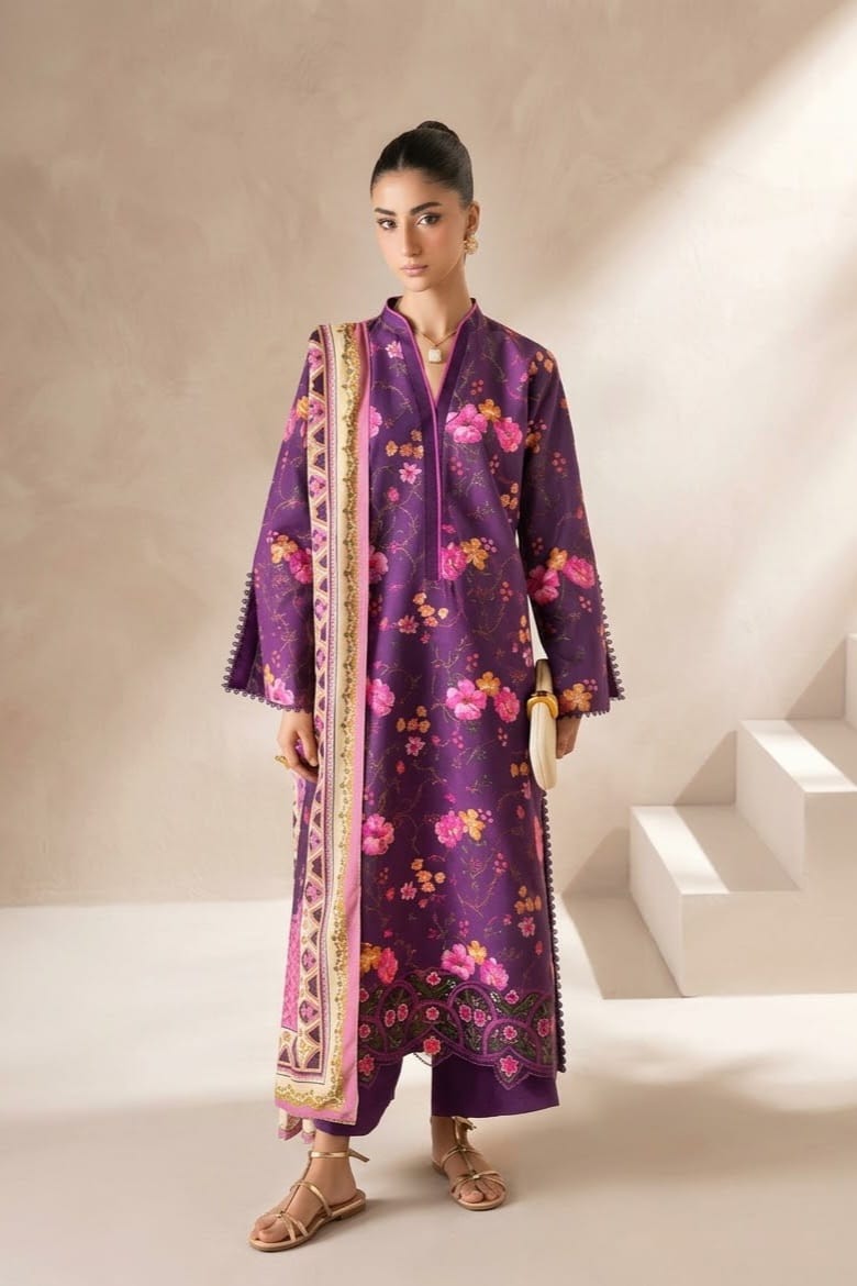 RajBari Raha Unstitched Embroidered Luxury 3pc