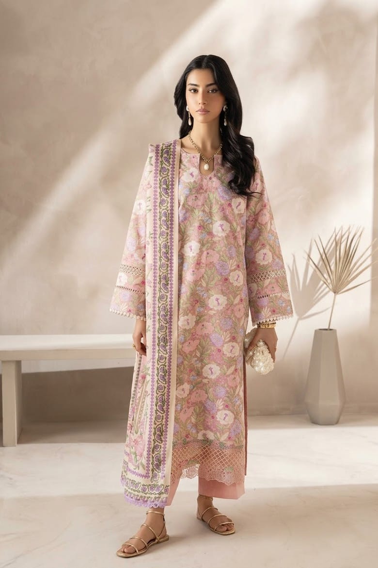 RajBari Raha Unstitched Embroidered Luxury 3pc
