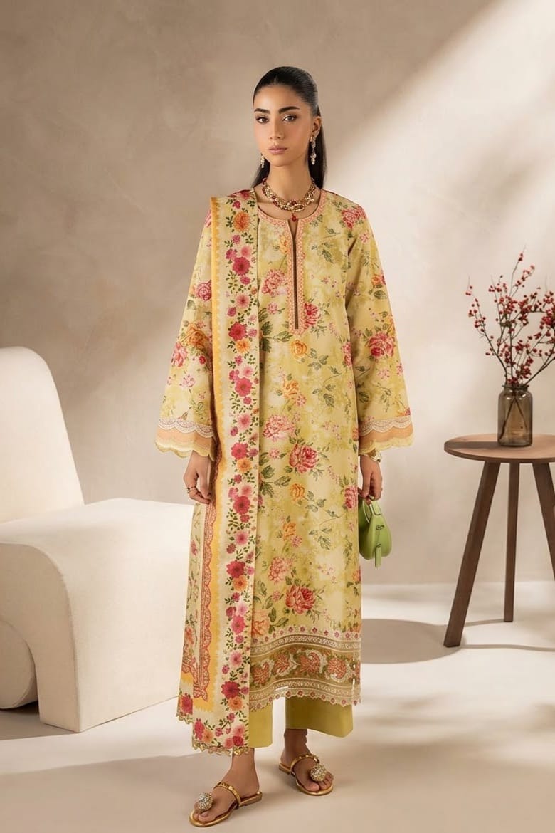 RajBari Raha Unstitched Embroidered Luxury 3pc
