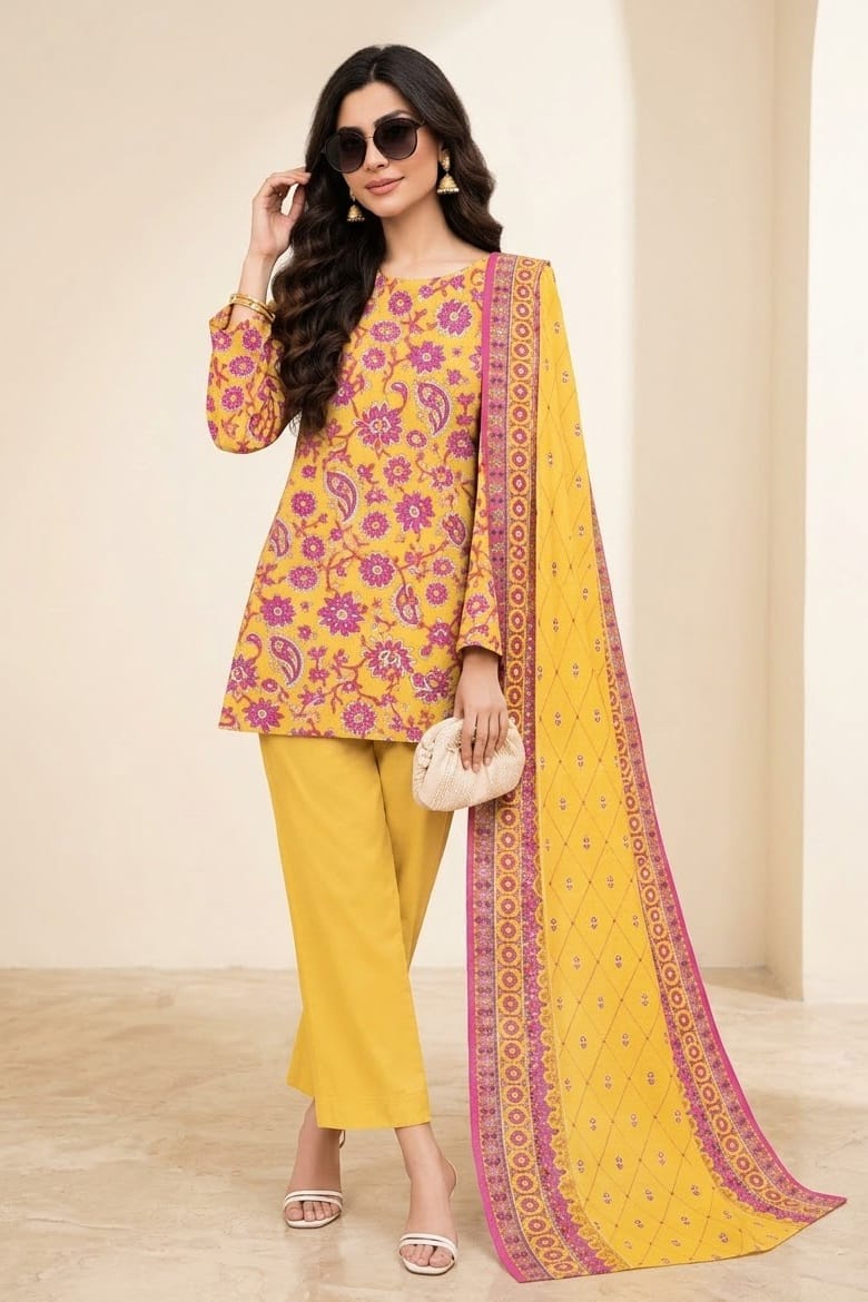 Zainab Chottani Bela Unstitched Printed Khaddar 3pc