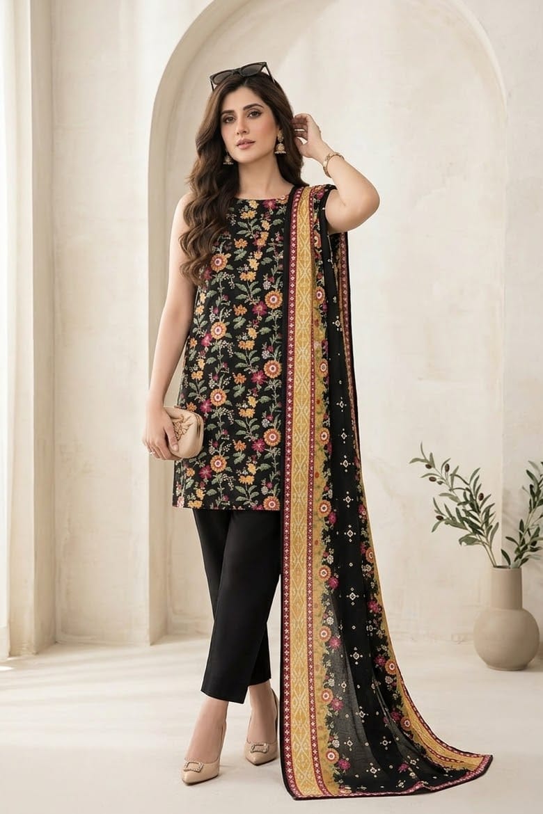 Zainab Chottani Bela Unstitched Printed Khaddar 3pc