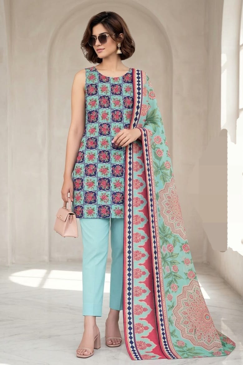 Zainab Chottani Janiyaan Unstitched Printed Khaddar 3pc