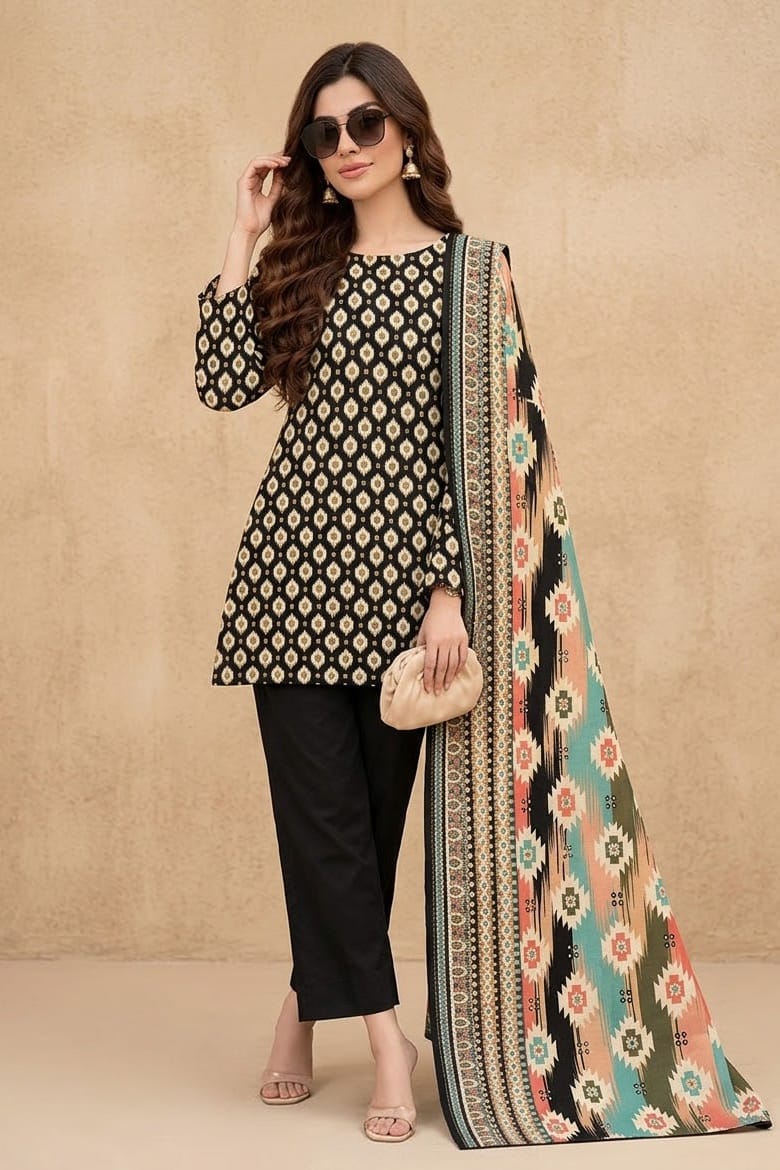 Zainab Chottani Janiyaan Unstitched Printed Khaddar 3pc