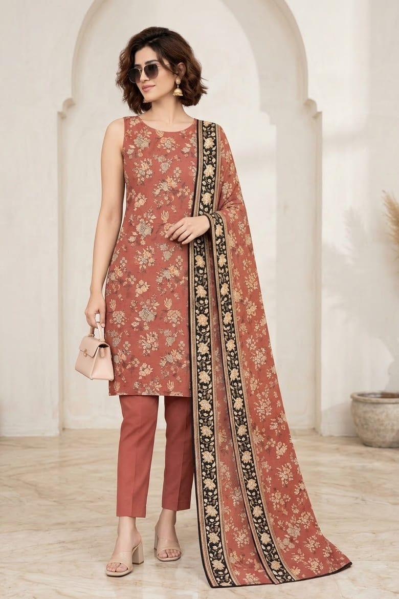Zainab Chottani Janiyaan Unstitched Printed Khaddar 3pc