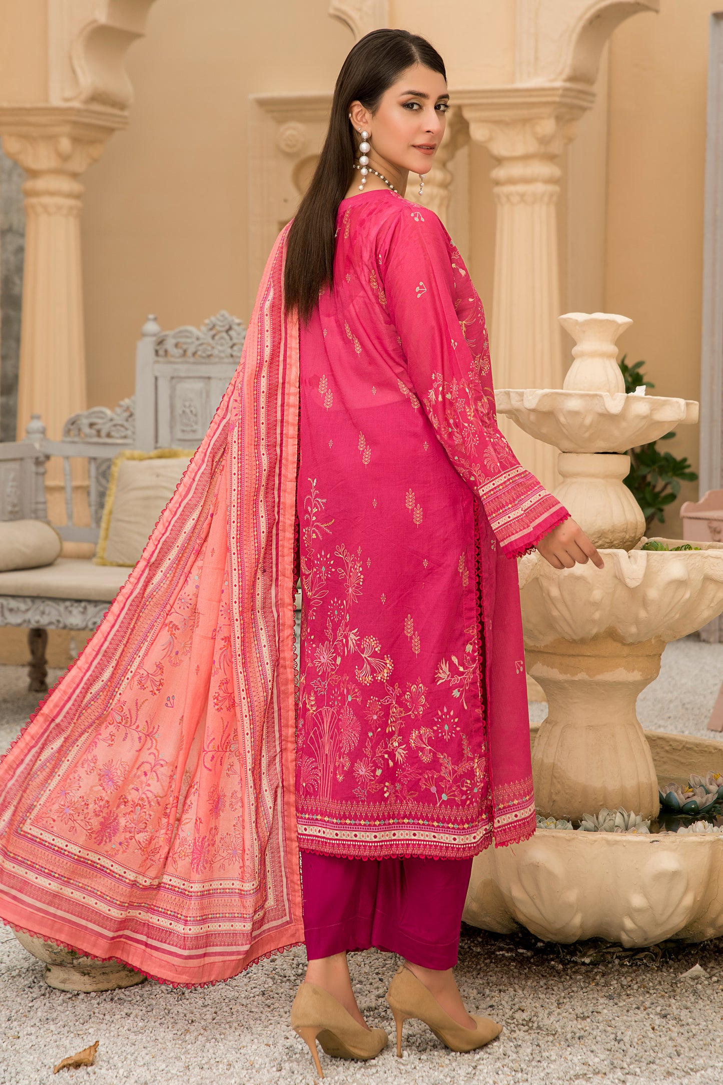 Jacquard Printed Lawn Unstitched 3pc