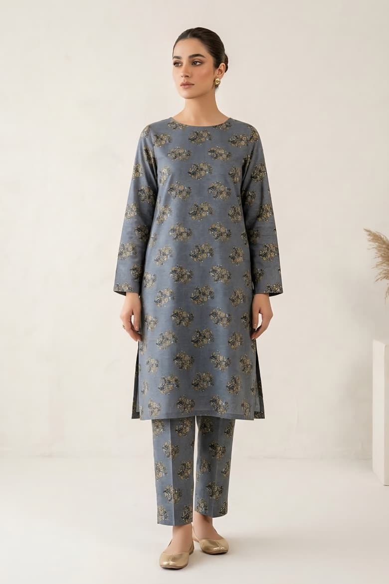Mix Brand Unstitched Printed Khaddar Allover ST 2pc