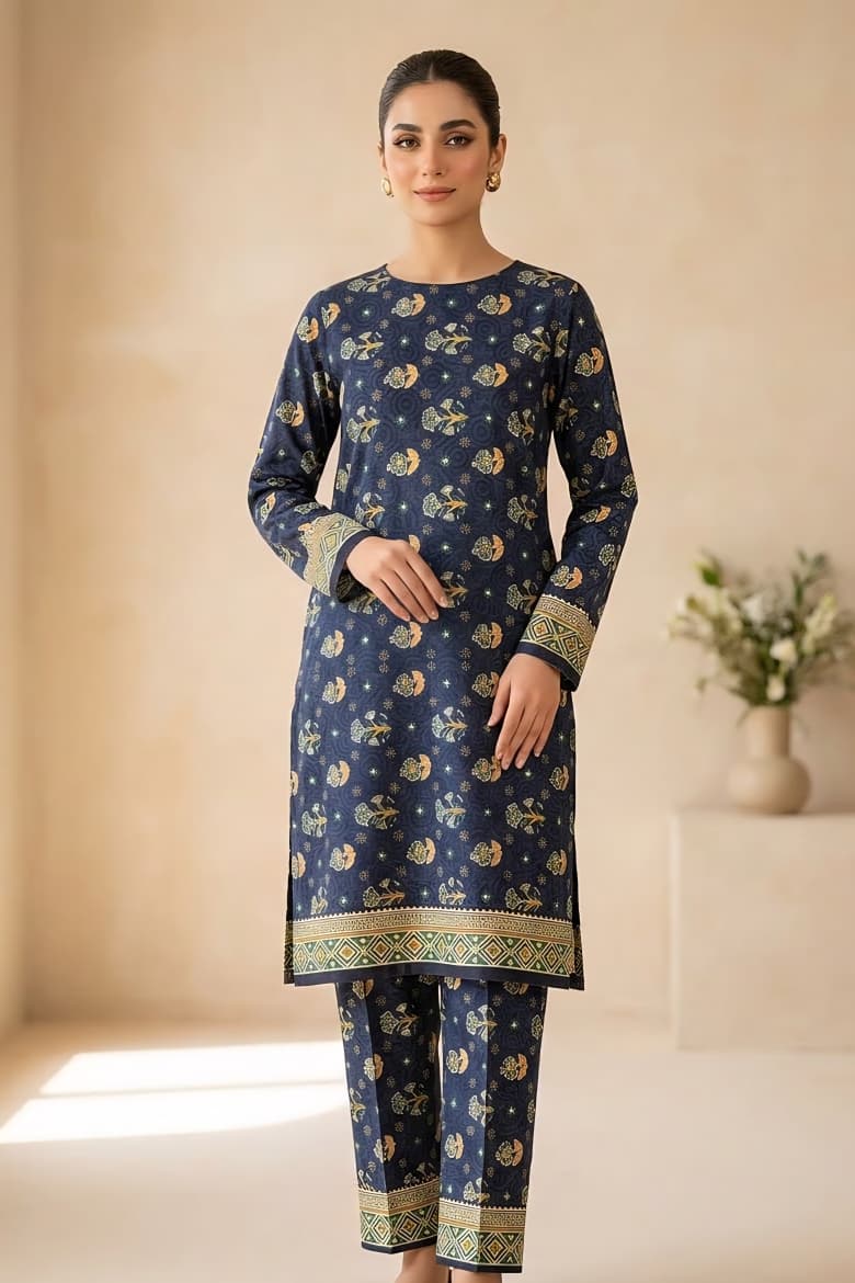 Mix Brand Unstitched Printed Khaddar Allover ST 2pc