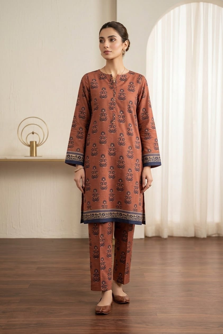 Mix Brand Unstitched Printed Khaddar Allover ST 2pc