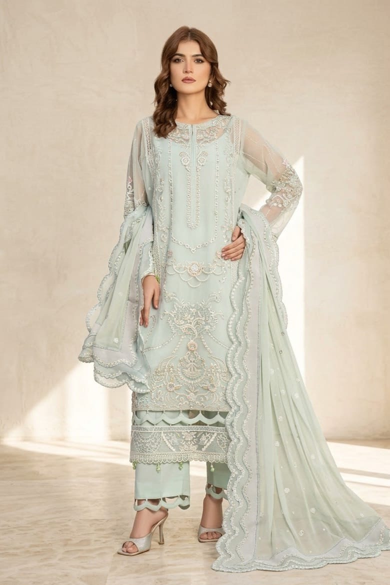 Noor jahan Elegance Unstitched Luxury Chiffon 3pc