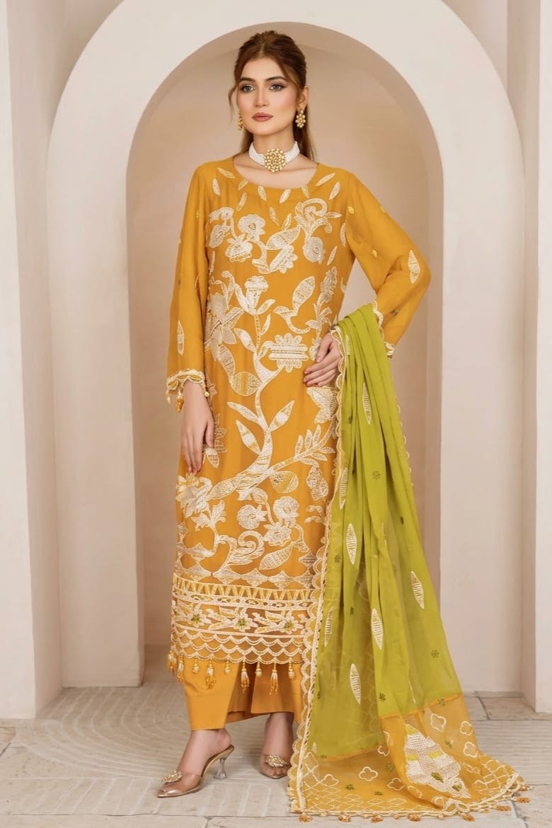 Noor jahan Elegance Unstitched Luxury Chiffon 3pc