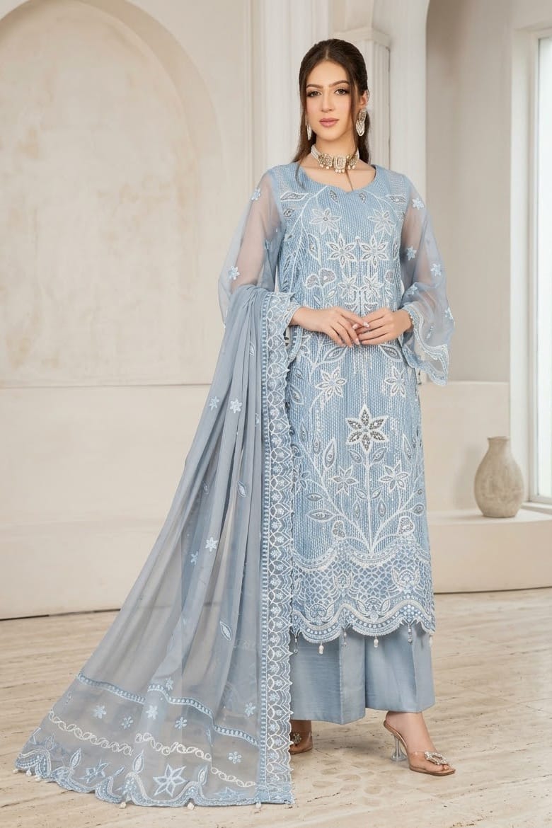 Noor jahan Elegance Unstitched Luxury Chiffon 3pc