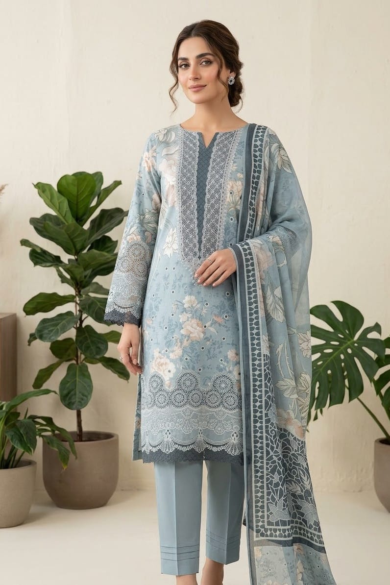 Mix Brand Unstitched Printed Khaddar 3pc