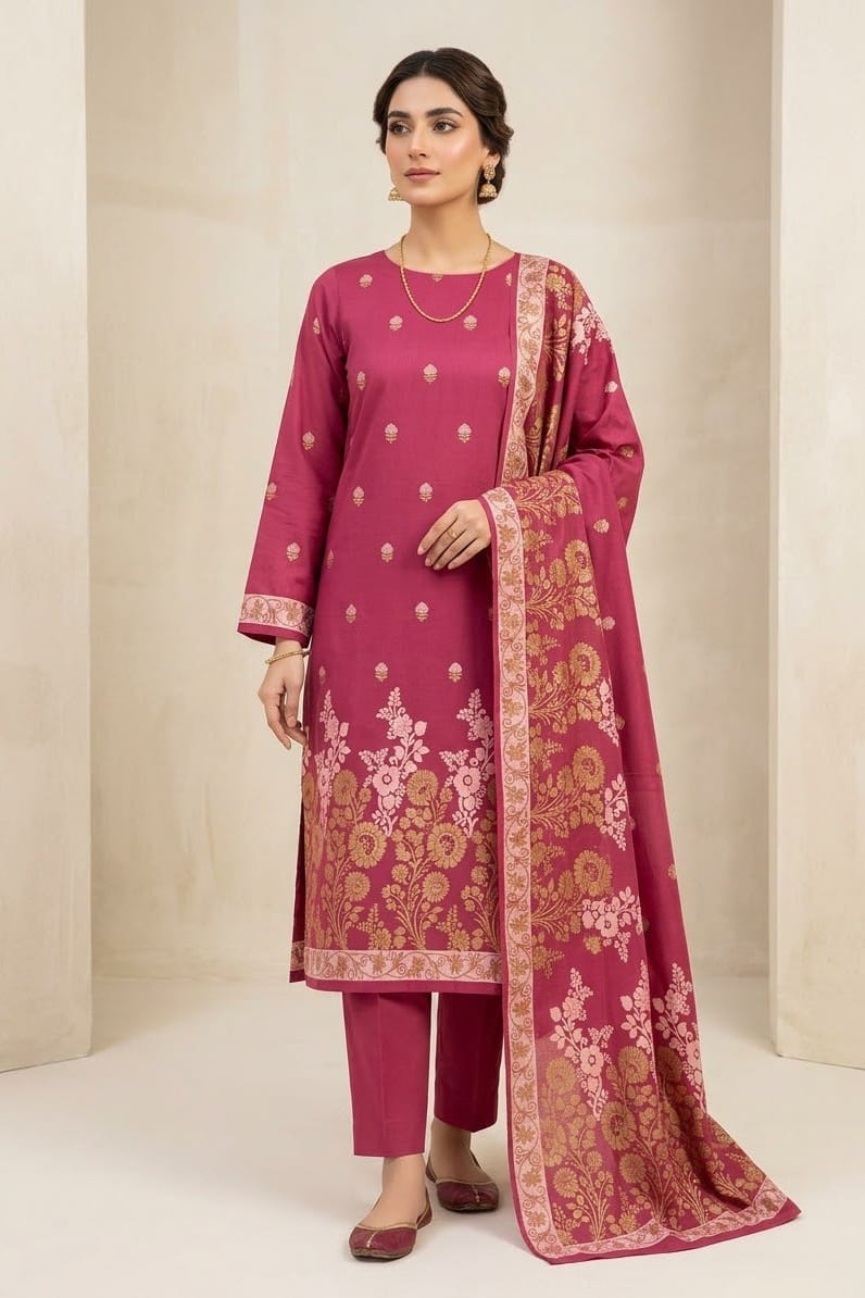 Kayseria Cotton Jacquard Unstitched 3pc