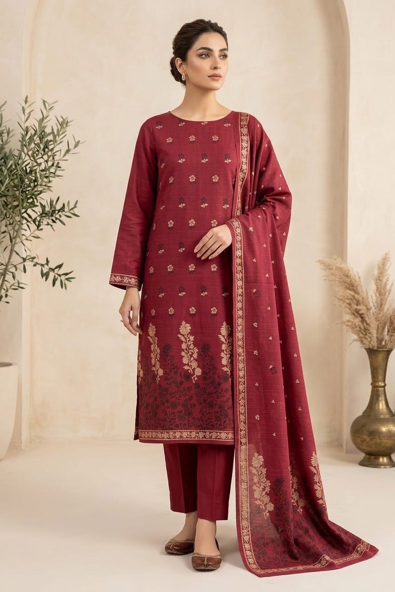 Kayseria Cotton Jacquard Unstitched 3pc