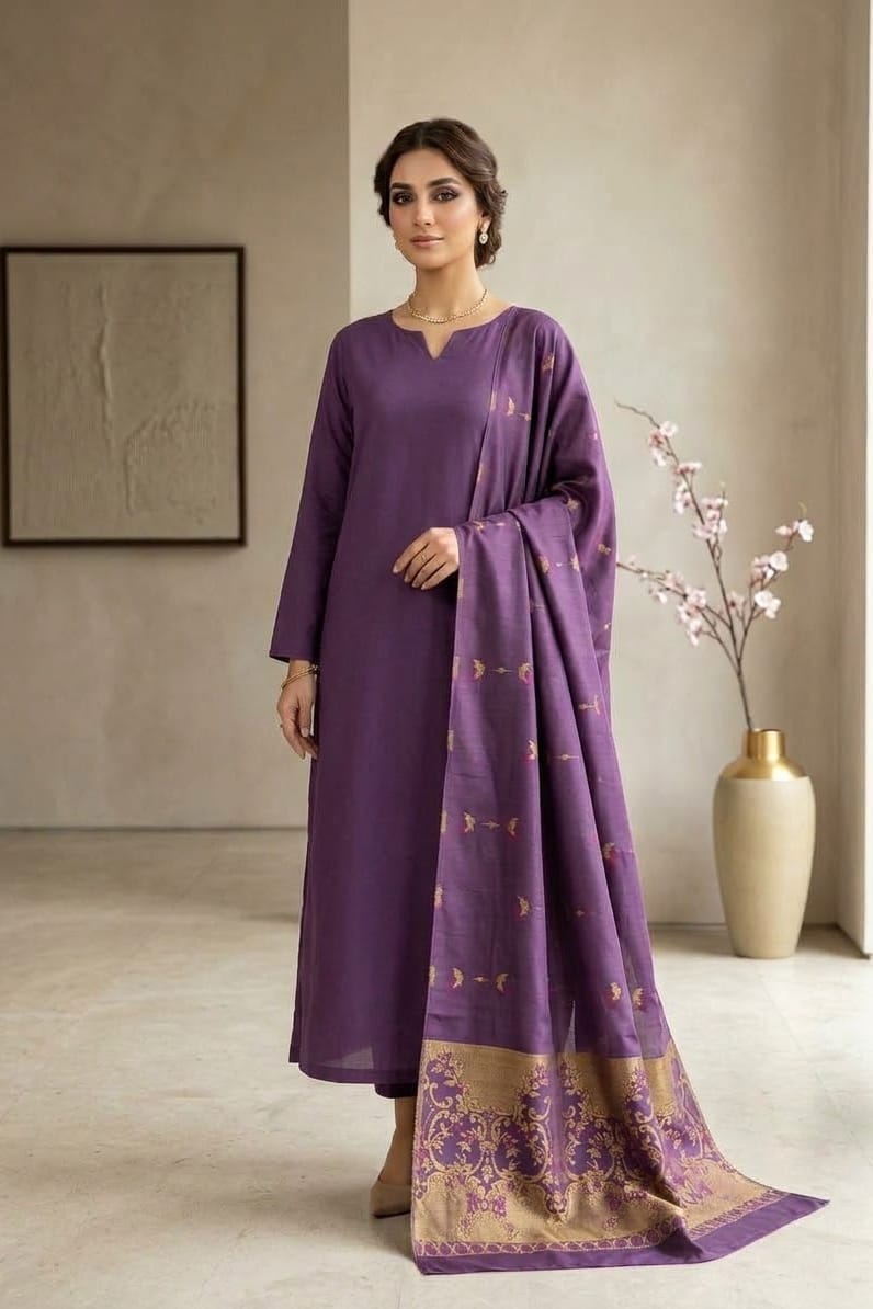 Kayseria Cotton Jacquard Unstitched Sd 2pc