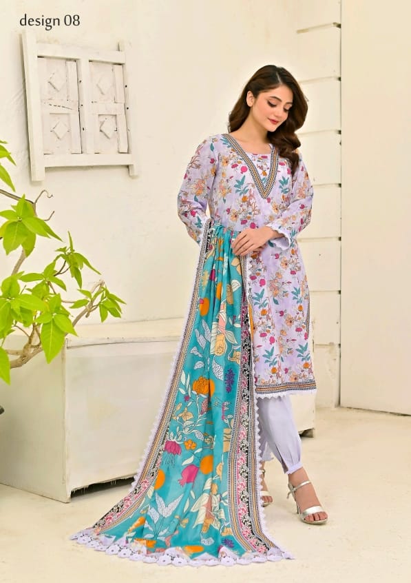 Jaffrani Printed Lawn Kayseria VOL 13 Collection 3pc