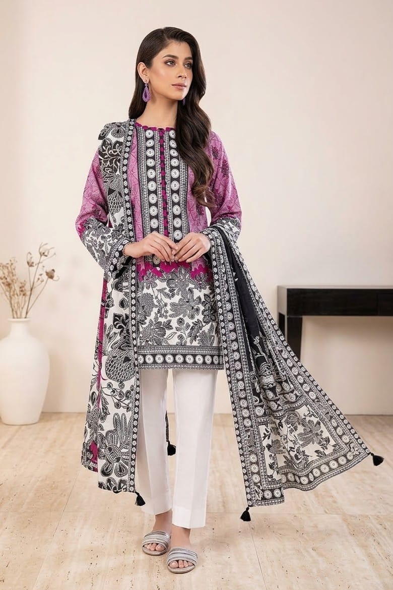 Gul Ahmed Printed Khaddar Unstitched 3pc