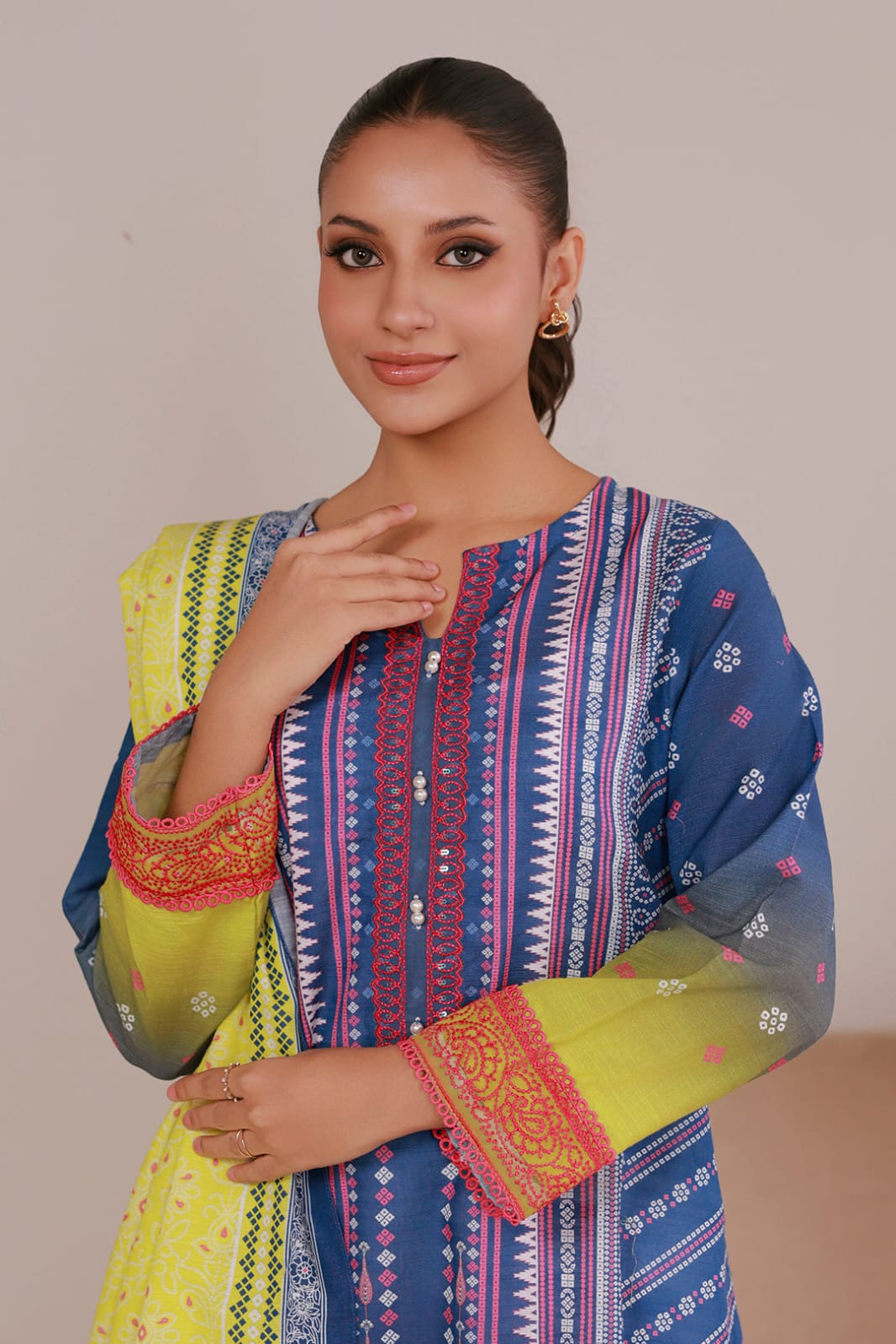 Zellbury Stitched Embroidered Khaddar SD 2pc