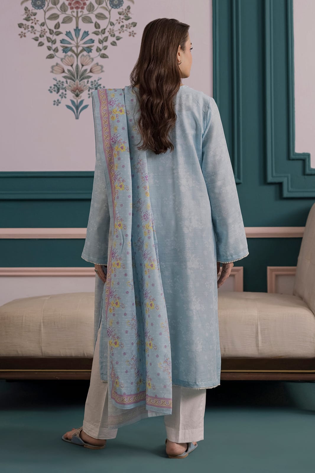 Zellbury Stitched Embroidered Khaddar SD 2pc
