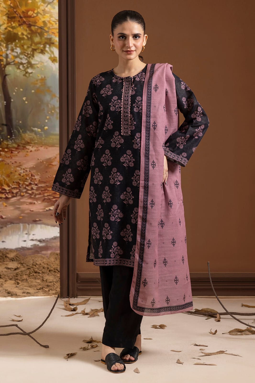Zellbury Stitched Printed Khaddar SD 2pc