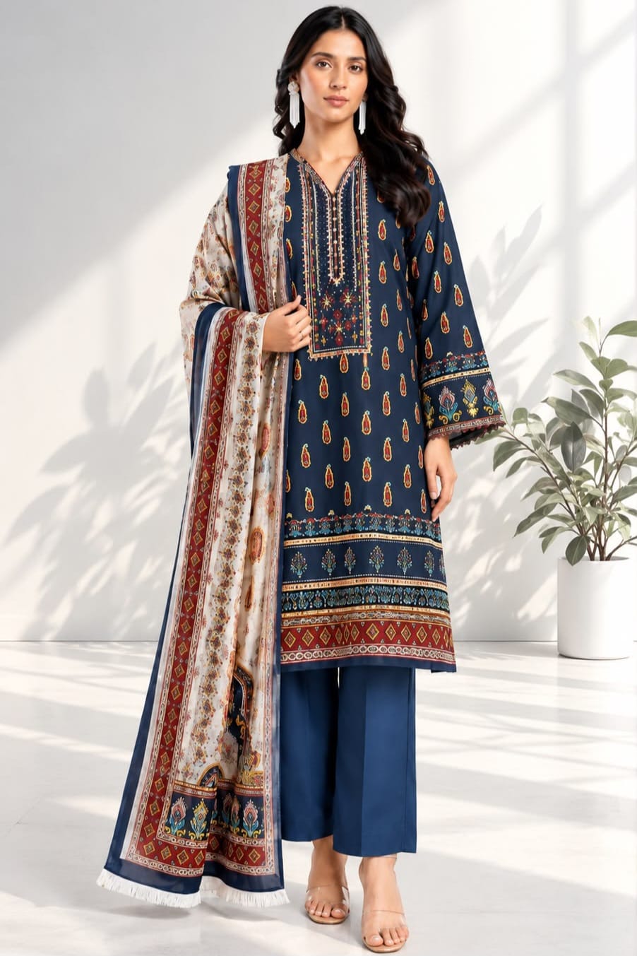 Bonanza Satrangi Printed Khaddar Unstitched 3pc