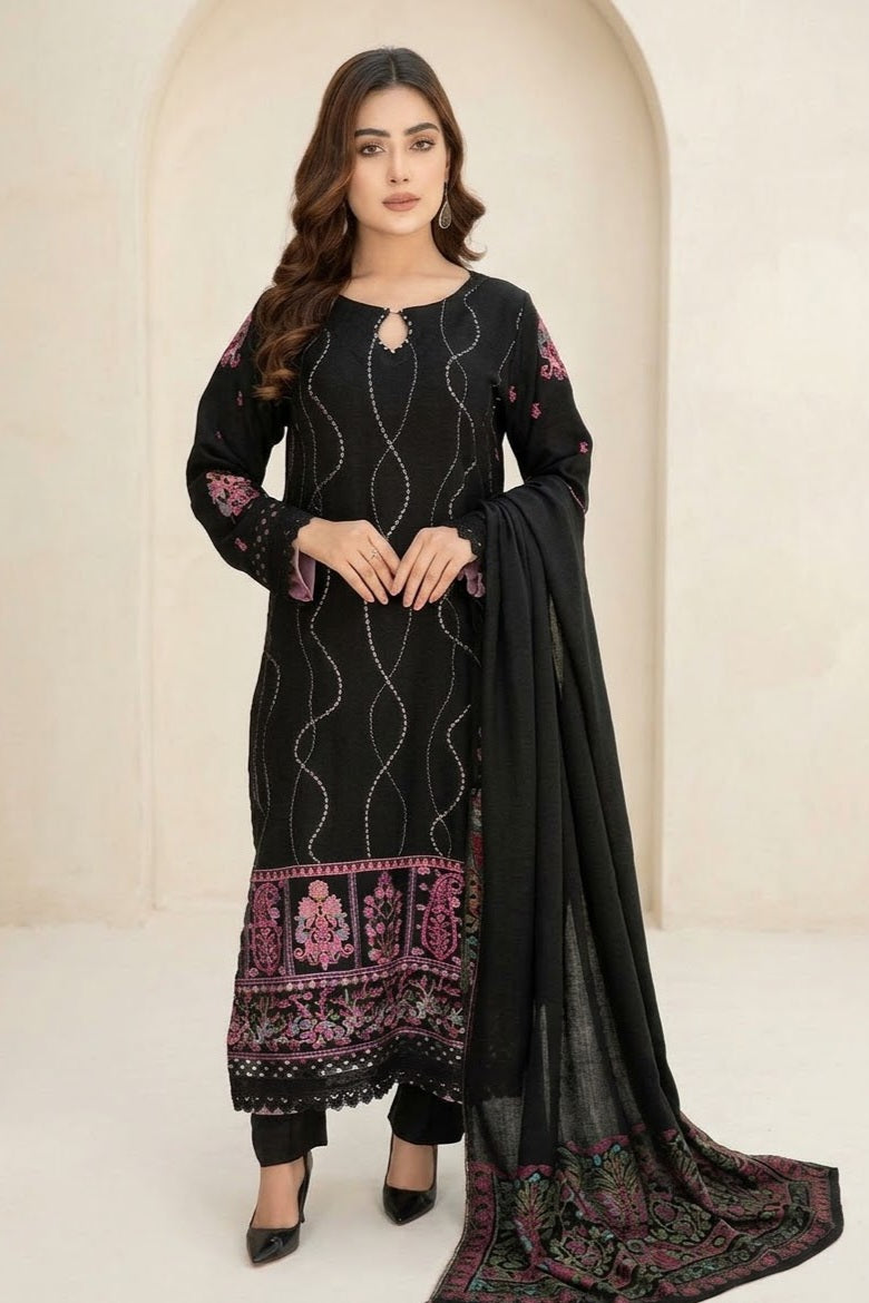 Noor Jahan Musriq Unstiitched Embroidered 3pc