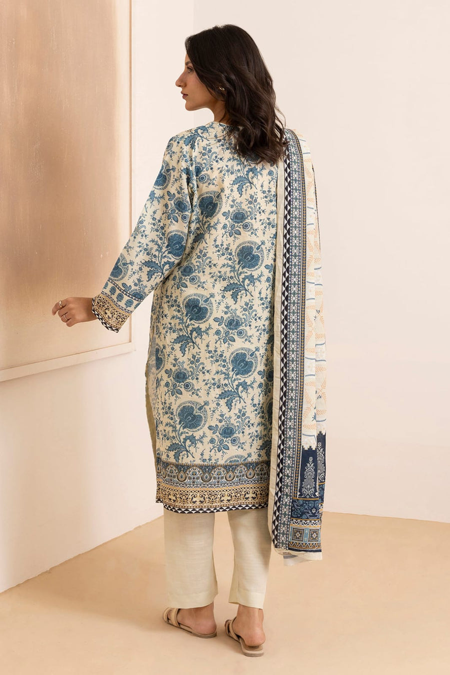Zellbury Stitched Printed Khaddar 3pc