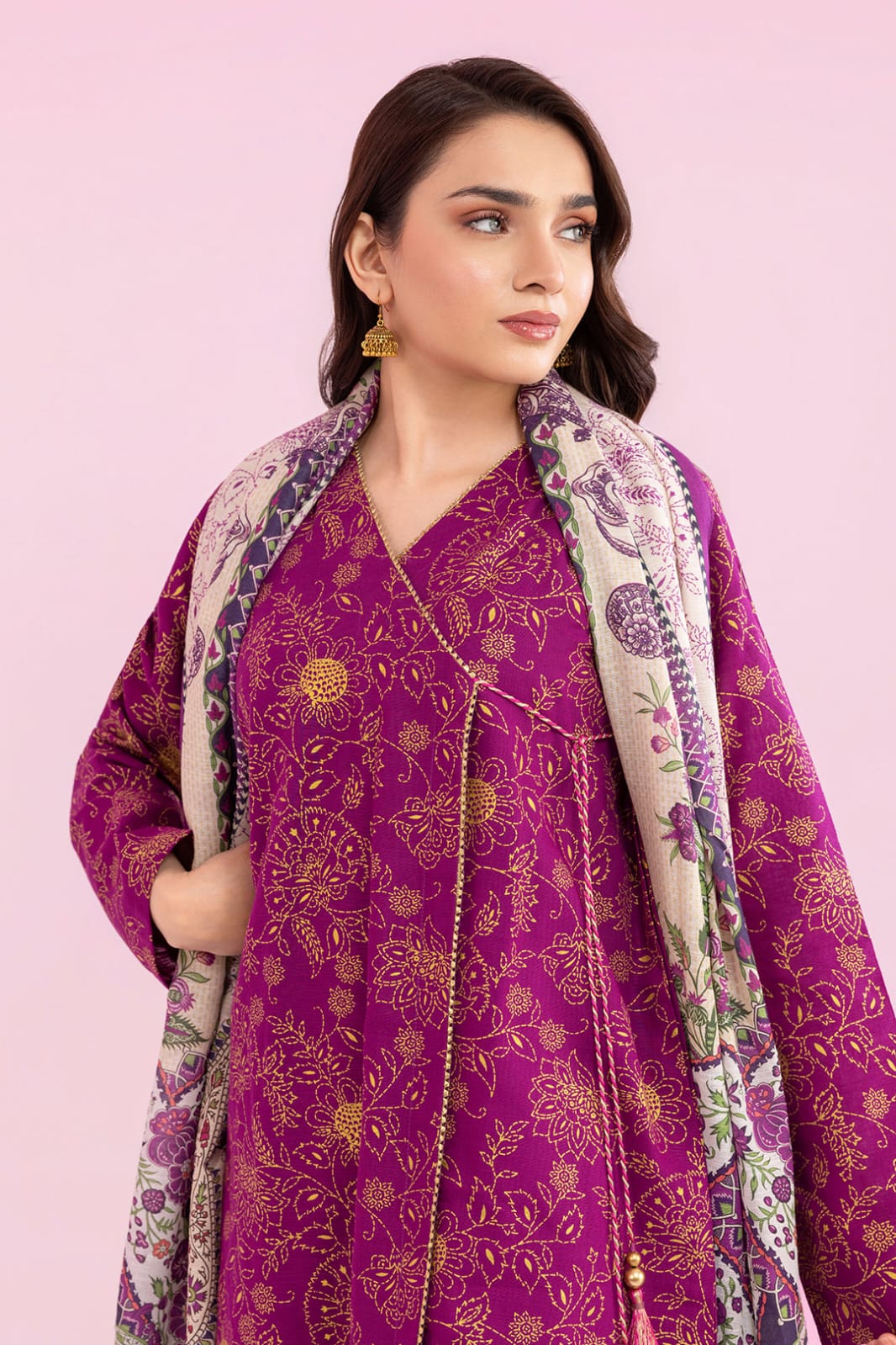 Zellbury Stitched Printed Khaddar 3pc