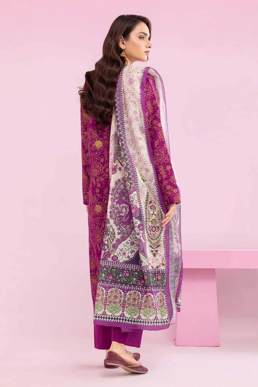 Zellbury Stitched Printed Khaddar 3pc