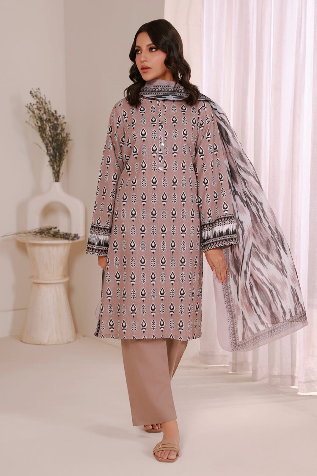 Zellbury Stitched Printed Khaddar 3pc