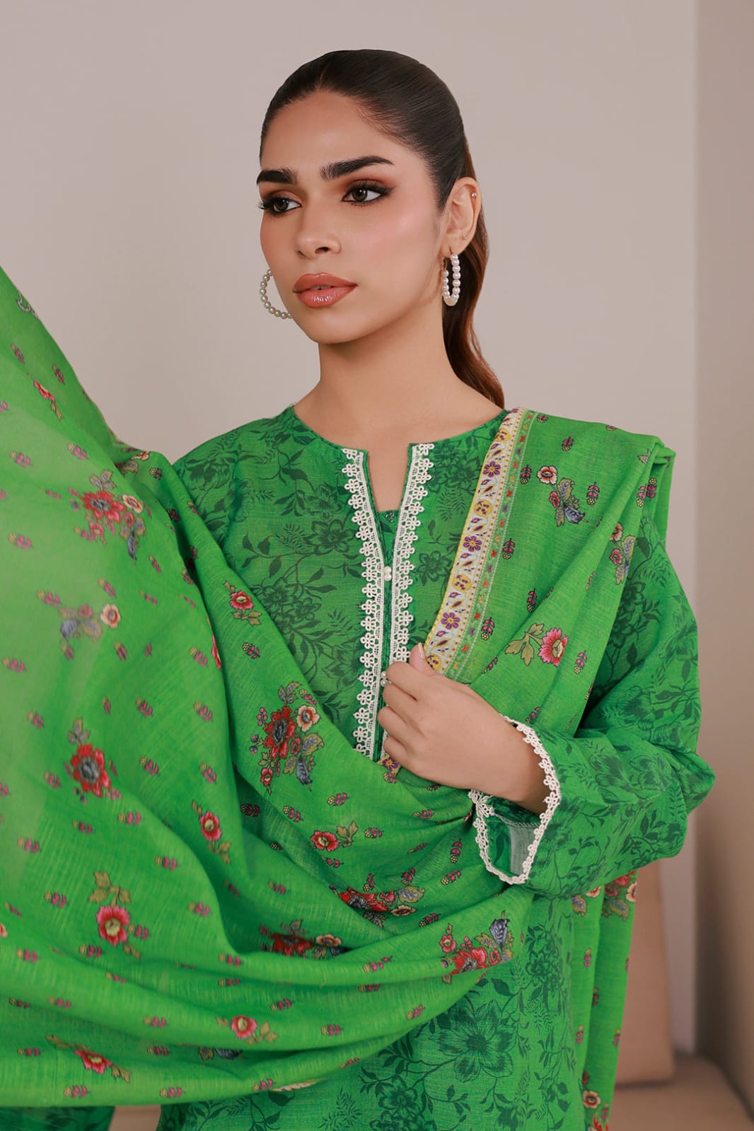 Zellbury Stitched Printed Khaddar 3pc