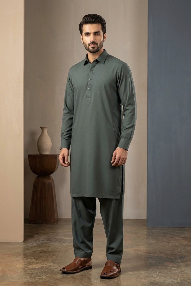 Gul Ahmed Men's Unstitched Wash & Wear