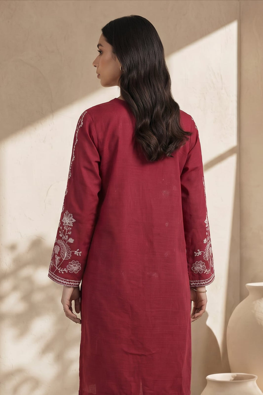 Zellbury Stitched Embroidered Khaddar 3pc
