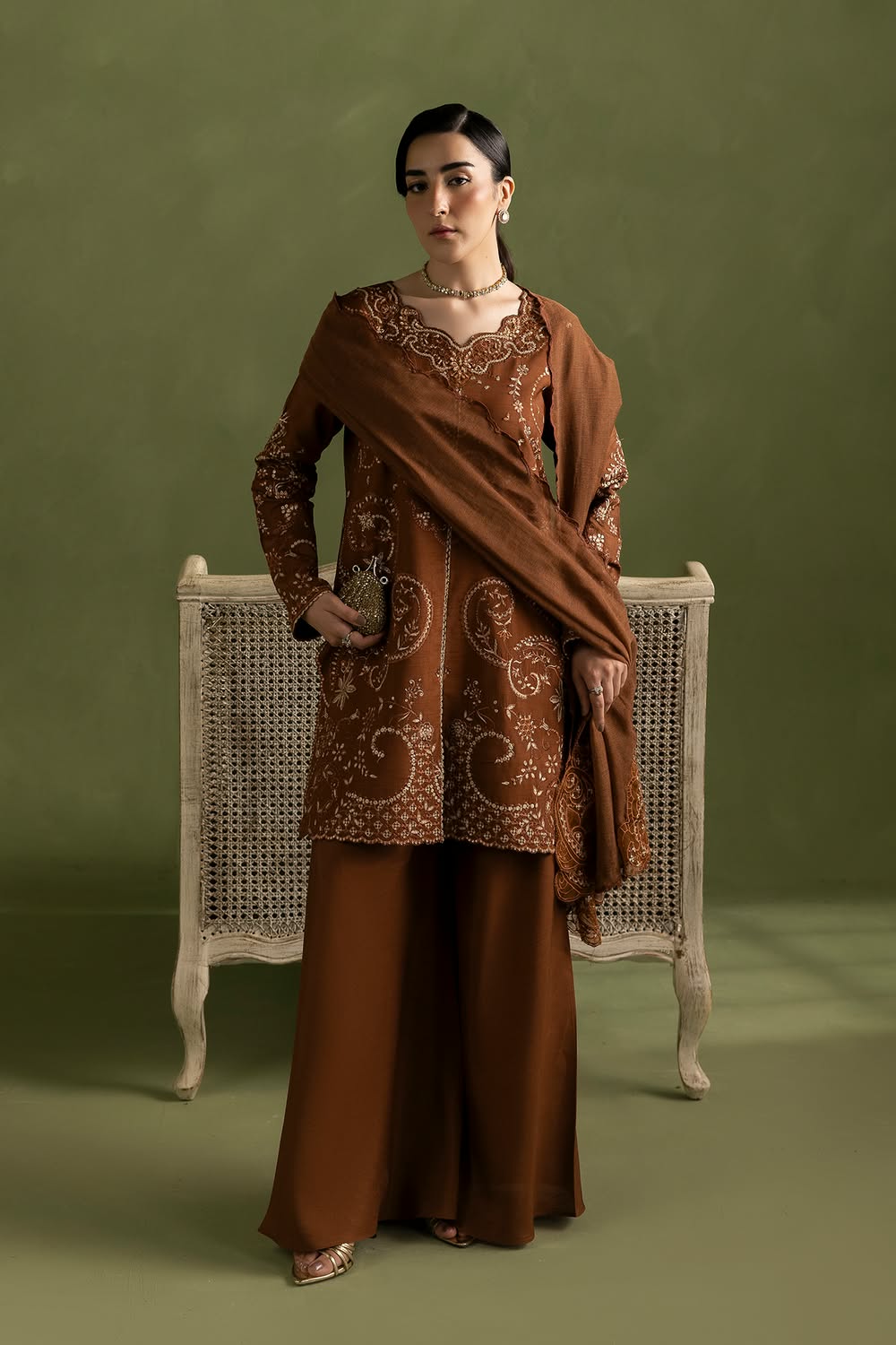 RajBari Silah Embroidered Luxury Formal Silk 3pc