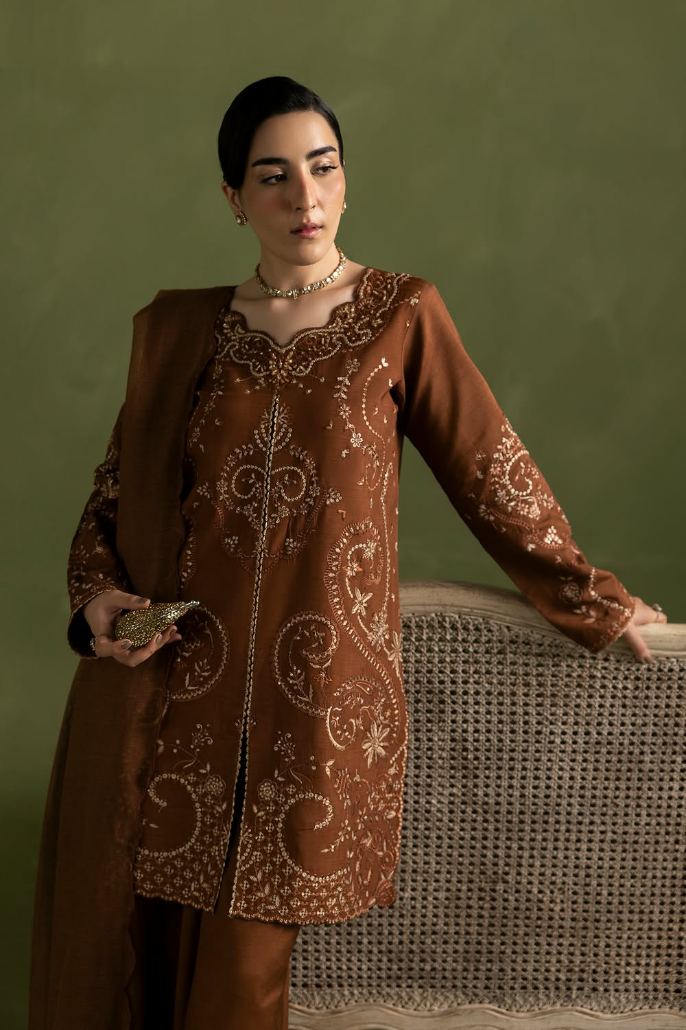 RajBari Silah Embroidered Luxury Formal Silk 3pc