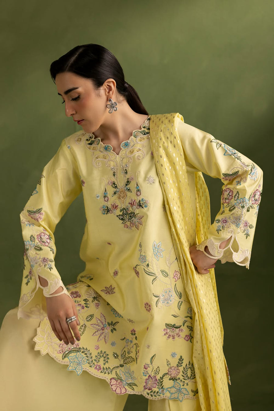 RajBari Silah Embroidered Luxury Formal Silk 3pc