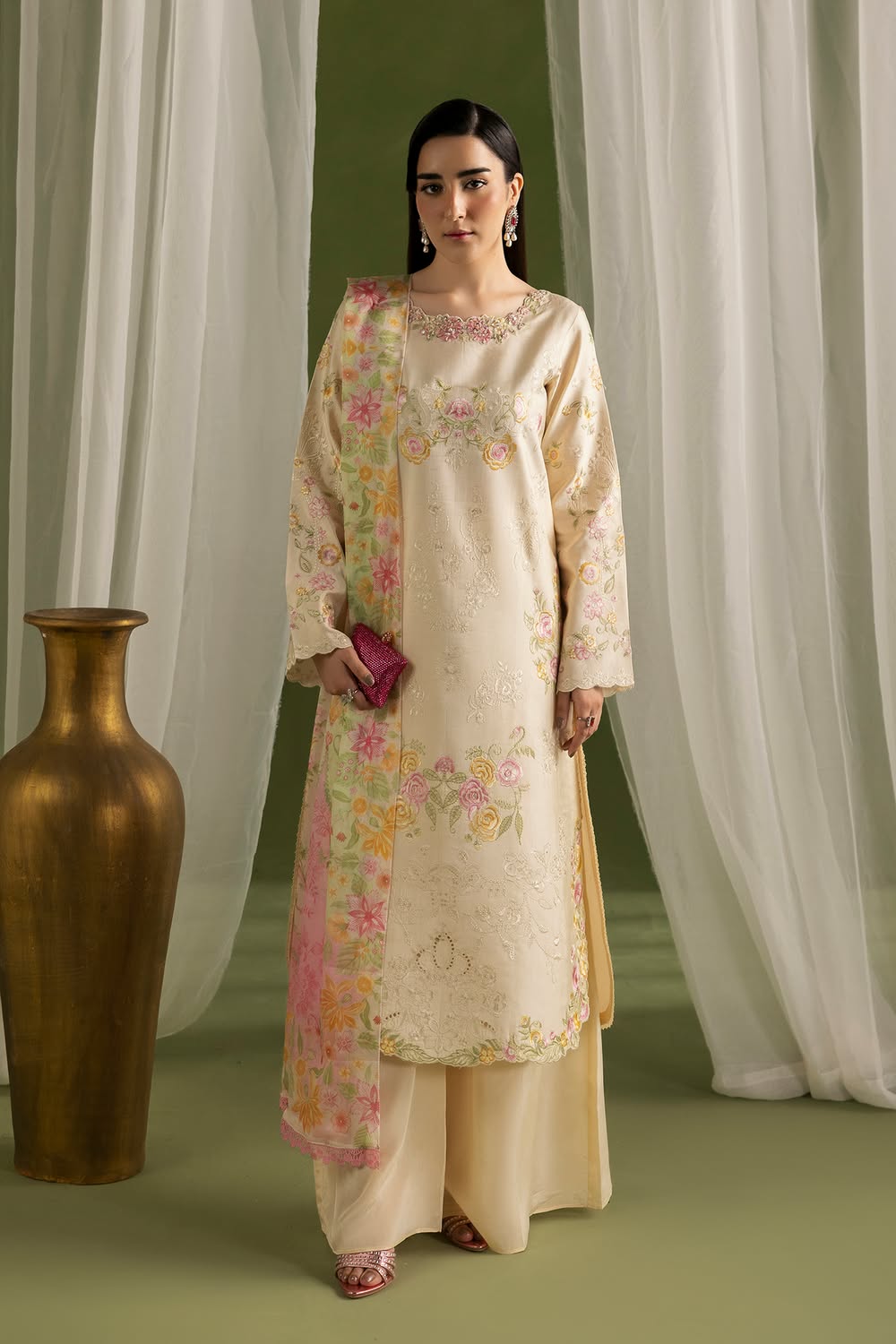 RajBari Silah Embroidered Luxury Formal Silk 3pc