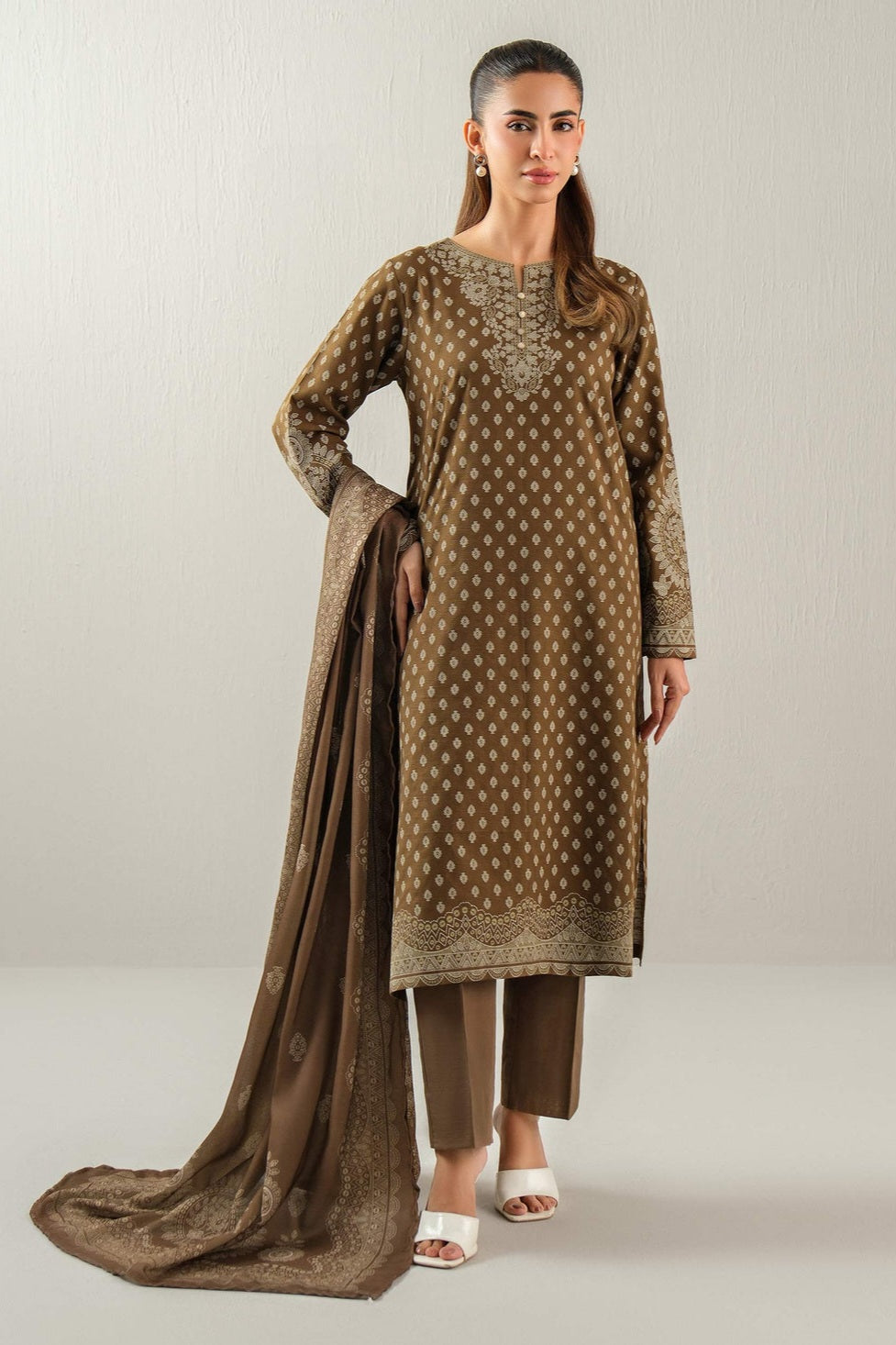Lime Light Unstitched Printed Khaddar 3pc