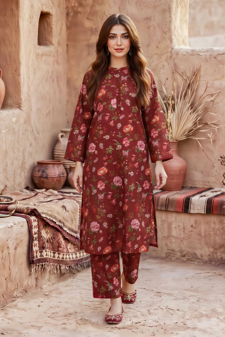 Lime Light Unstitched Printed Khaddar Shirt