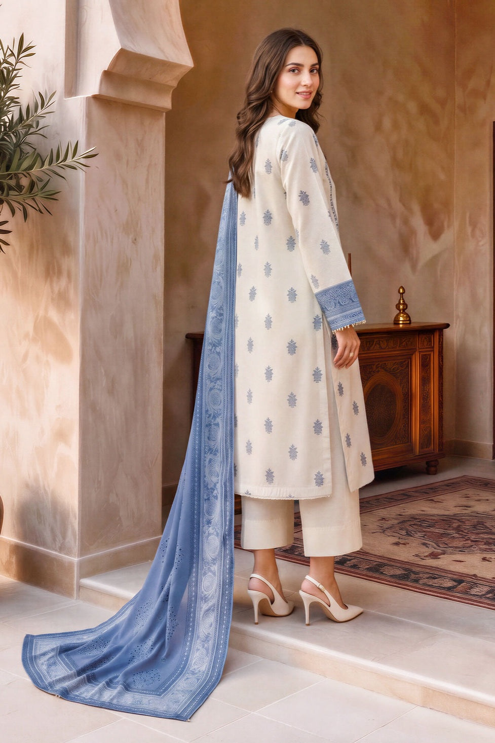 Lime Light Unstitched Printed Khaddar ST 2pc
