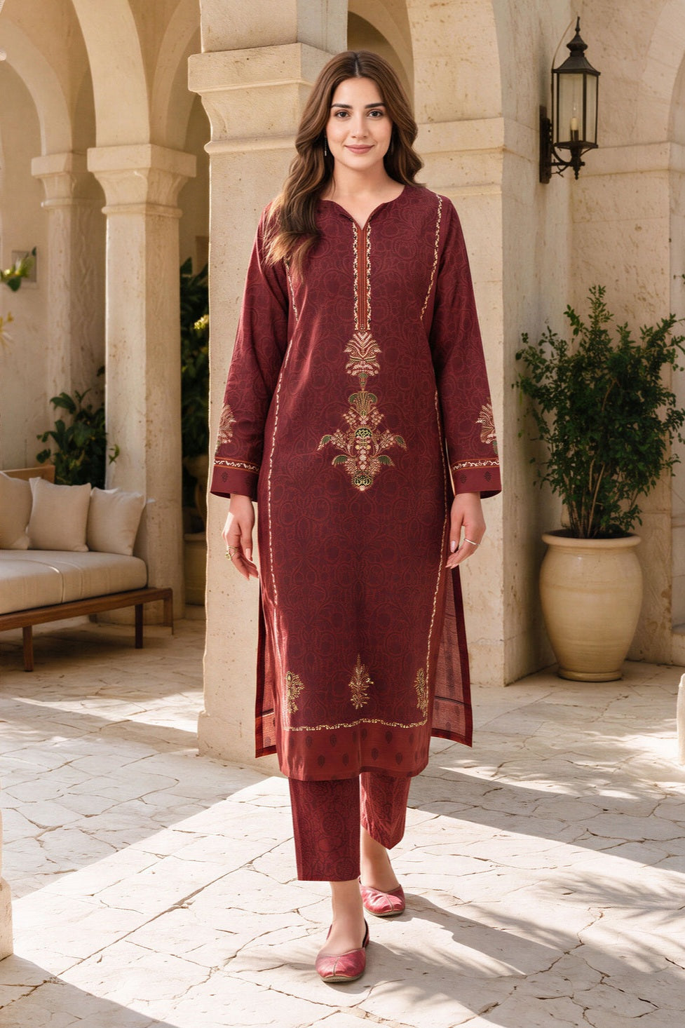 Lime Light Unstitched Printed Khaddar ST 2pc