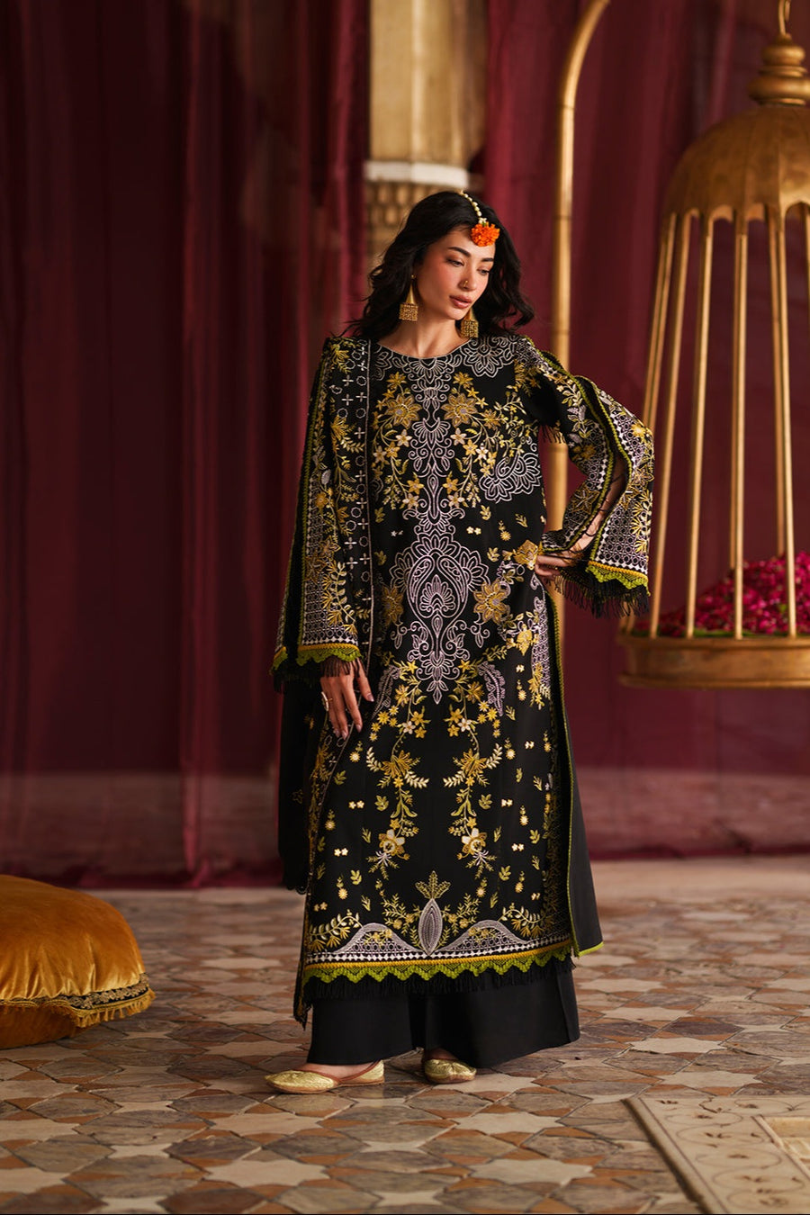 Mahnur Mastani Embroidered Luxury Karandi 3pc